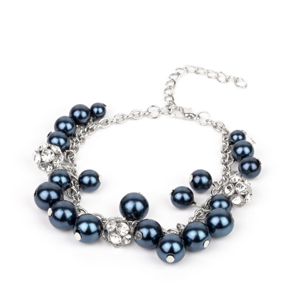 Blue and silver bracelet